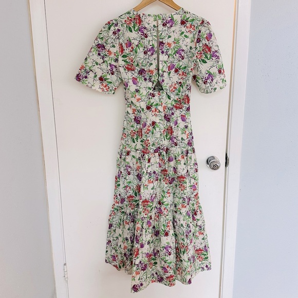 Zara Printed Cutout Midi Floral Dress size XS - Picture 4 of 14